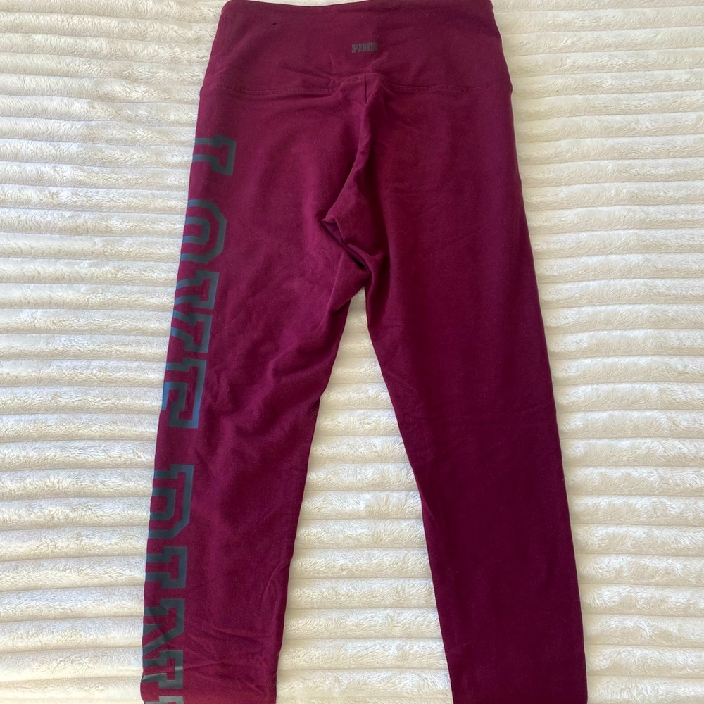 PINK Burgundy Leggings